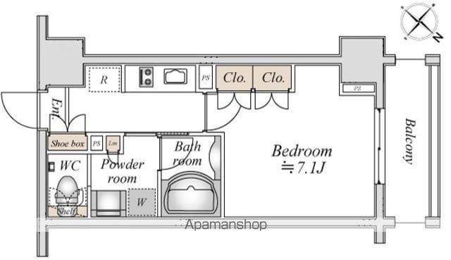 LA DOUCEUR巣鴨(1K/4階)の間取り写真