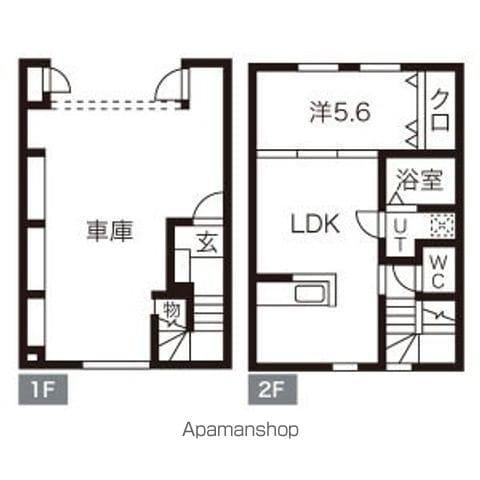 ガレージハウス ラ・カージェ(1LDK)の間取り写真