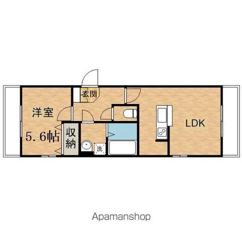 ディールーム松木A(1LDK/1階)の間取り写真