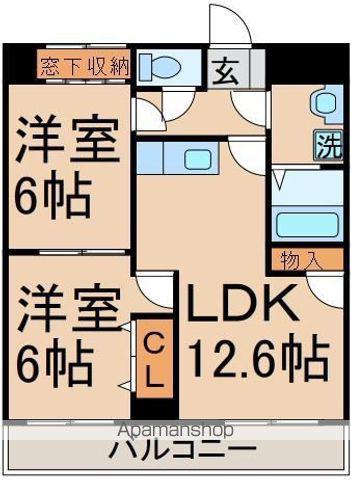 グラシューズ・レーブ(3DK/3階)の間取り写真