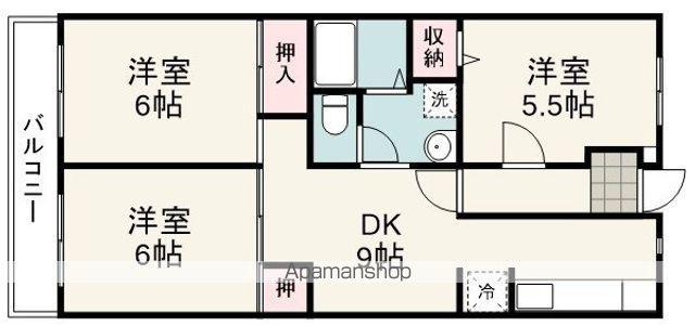 シュヴェスター(3DK/3階)の間取り写真
