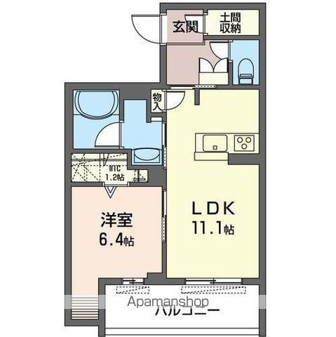 ヴィラ ロベリア(1LDK/3階)の間取り写真