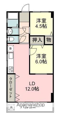 第二小山ハイツ(2LDK/2階)の間取り写真