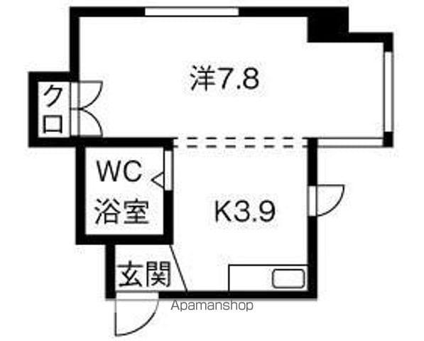 ソシエ山鼻(1K/5階)の間取り写真