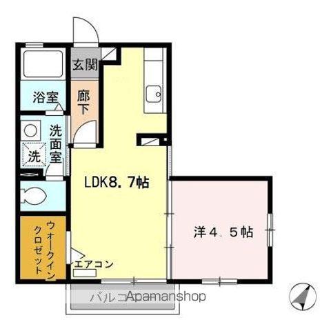 クレール(1LDK/2階)の間取り写真