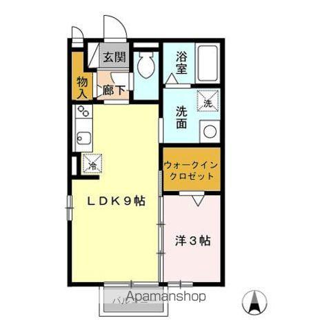 ドミトリー(1LDK/1階)の間取り写真