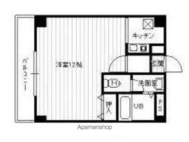 西本番町マンション(1K/3階)の間取り写真