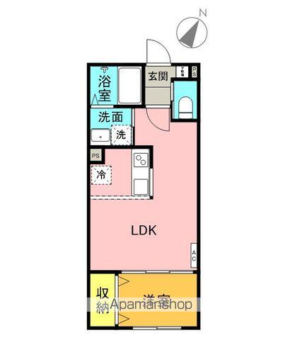 セントラル寺本(1LDK/1階)の間取り写真