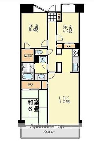 モア・リッシェル土浦タワーズ(3LDK/11階)の間取り写真
