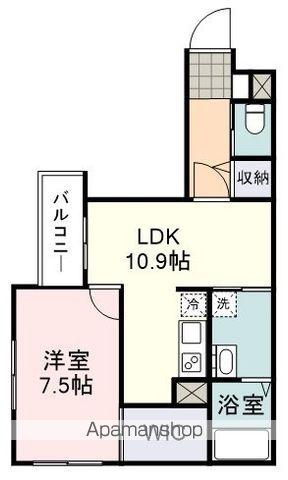 シーボス泉町(1LDK/4階)の間取り写真