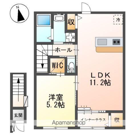名古屋市東山線 中村公園駅 徒歩31分 2階建 築1年(1LDK/2階)の間取り写真