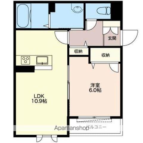 ラ・ルーチェ(1LDK/1階)の間取り写真