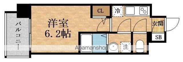 ESLEAD大阪城イースト(1K/8階)の間取り写真