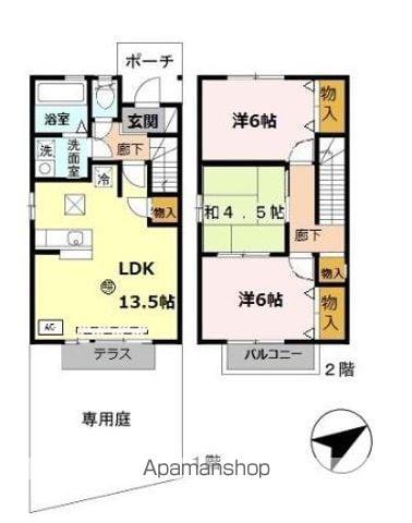 ラ・ヴィーダーII(3LDK)の間取り写真