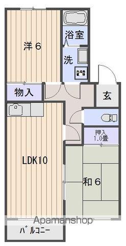 セジュール濱田Ⅲ(2LDK/2階)の間取り写真
