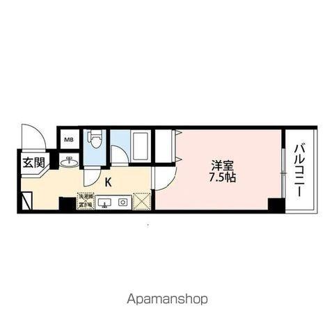 パンウエストリート(1K/1階)の間取り写真