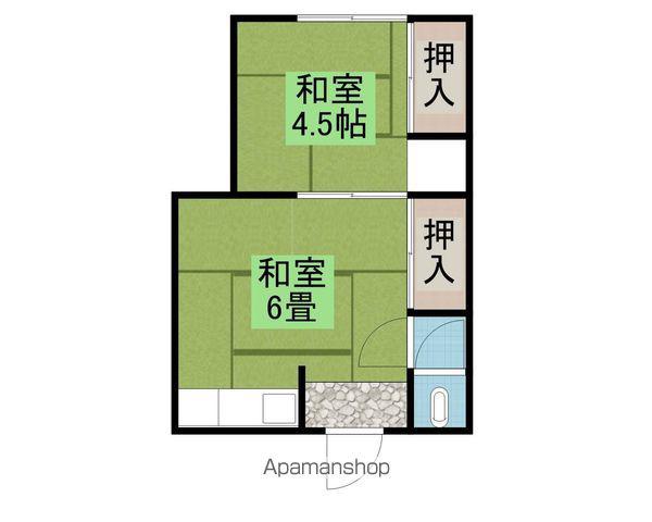 岩丸アパート(2K/2階)の間取り写真