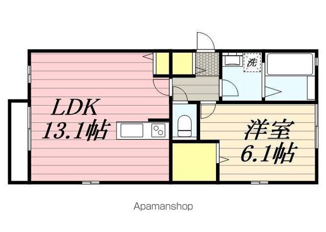 PAJIIY(1LDK/2階)の間取り写真