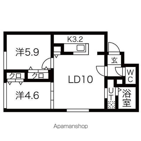 ブランシャールSAPPORO STATION ウエスト(2LDK/5階)の間取り写真