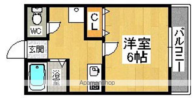 コスモメイト山之内(1K/4階)の間取り写真