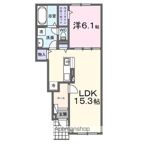 ノーブル ビュー(1LDK/1階)の間取り写真