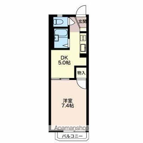 ラプラス和(1K/1階)の間取り写真