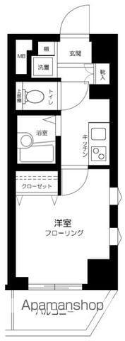 メインステージ恵比寿東(1K/4階)の間取り写真
