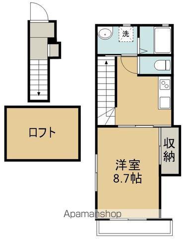 イルサンルイ2(1K/2階)の間取り写真