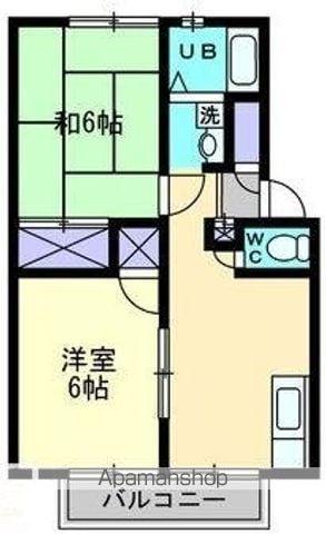 サンライフ上之町(2DK/1階)の間取り写真