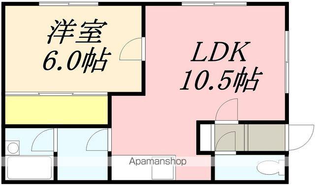 第9タジマハイツ(1LDK/1階)の間取り写真