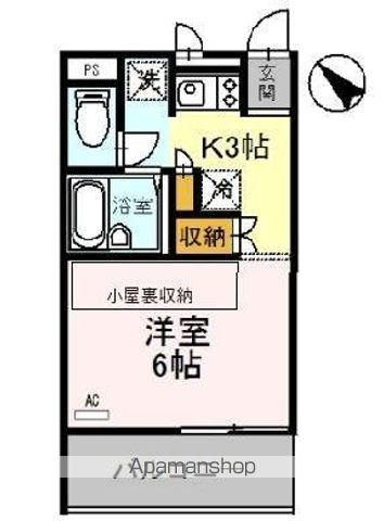 ASAHI(ワンルーム/3階)の間取り写真