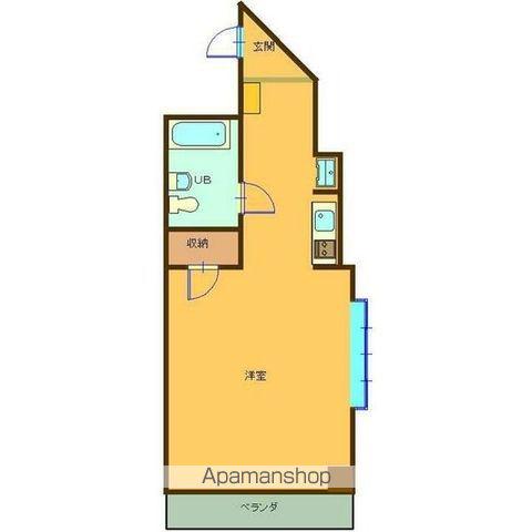 ジュネス瓢箪山(1K/5階)の間取り写真