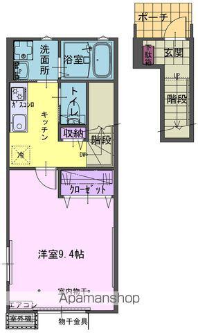TWEEDIA A(1K/2階)の間取り写真