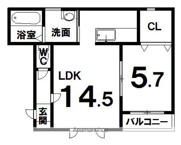ハルコマリーフA(1LDK/3階)の間取り写真
