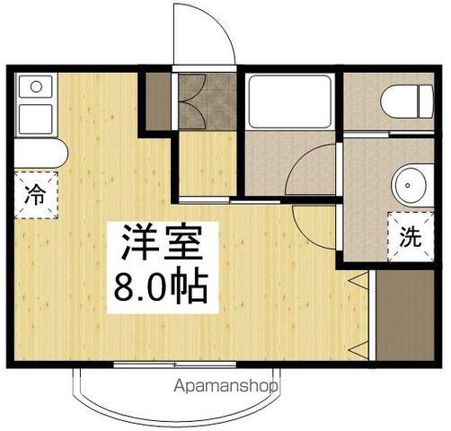 ルービン富町(ワンルーム/1階)の間取り写真