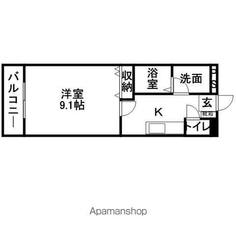 MUSE(1K/2階)の間取り写真