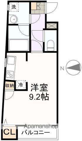 しゃとれ旭ヶ丘(1DK/2階)の間取り写真