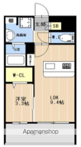 LIBTH竹下1丁目(1LDK/6階)の間取り写真