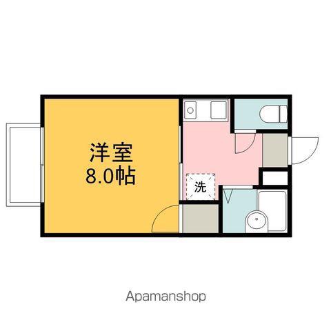 プレゼンス西条中央(1K/2階)の間取り写真