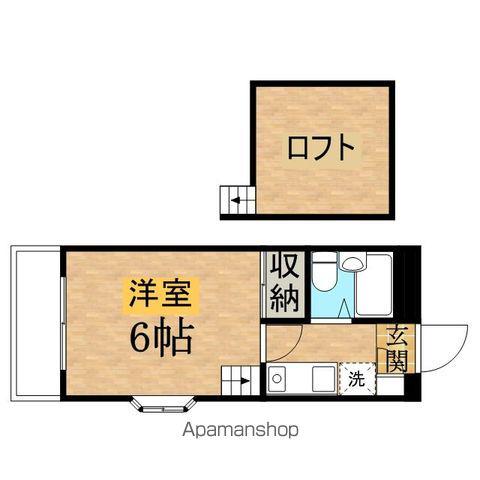 ユニバーサル玉井(1K/2階)の間取り写真