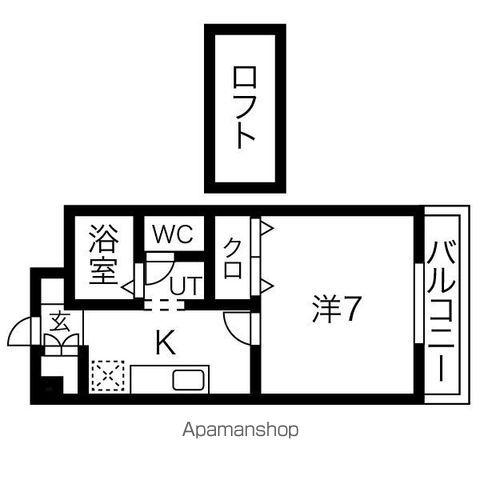 千田ビル(1K/4階)の間取り写真