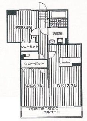 サンライズN(2LDK/2階)の間取り写真