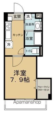 VILLE CREST (1K/5階)の間取り写真
