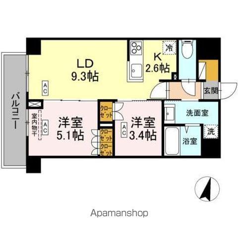 ロイジェント西新井(2LDK/2階)の間取り写真