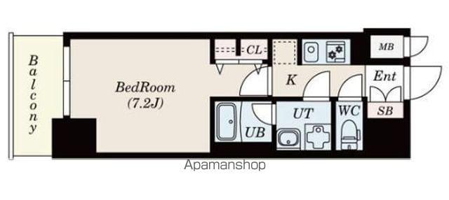 エス・キュート丸の内S-RESIDENCE丸の内駅前ノース(1K/13階)の間取り写真