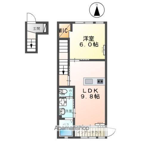 東北本線 日和田駅 徒歩20分 2階建 築8年(1LDK/2階)の間取り写真