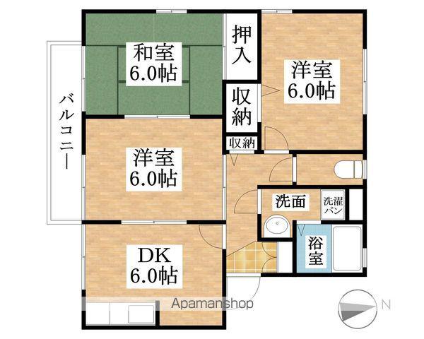 ジュセル稲木(3DK/2階)の間取り写真