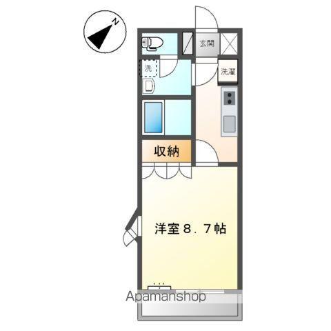 サンコート瀬戸Ⅱ(1K/2階)の間取り写真
