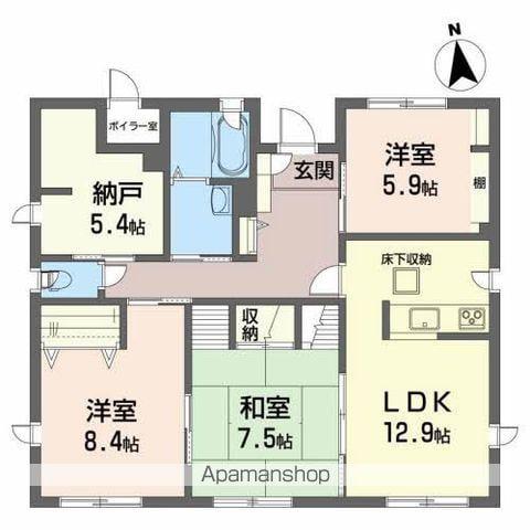 ボナールⅡ(3LDK/1階)の間取り写真