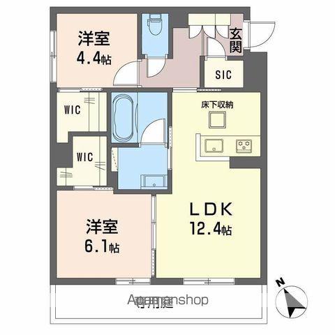 パストラール己斐中(2LDK/1階)の間取り写真